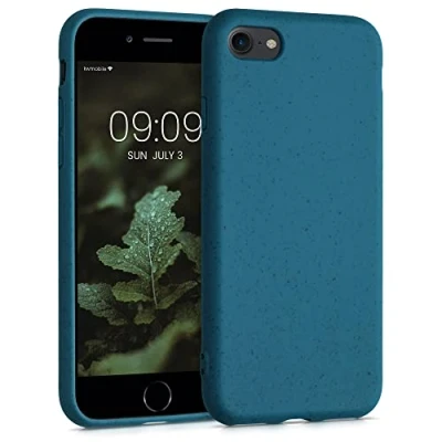 Image de kalibri Coque Compatible avec Apple iPhone SE (2022) / (2020) 8 7 étui de Protection écologique Flexible Caméra protégée Bleu Vif