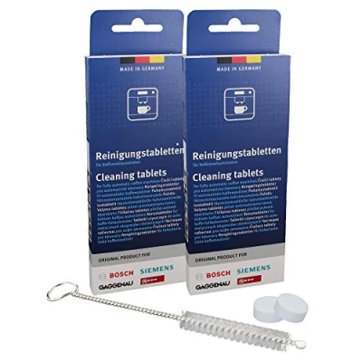 Image de DL pro Tablettes de nettoyage pour machine à café Bosch, Siemens, EQ, série 00311969, avec brosse