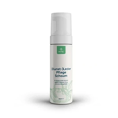 Image de Mousse d&#039;entretien pour cuir véritable, synthétique, imprégnée, rafraîchit et prend soin des chaussures, sacs, sièges en cuir, canapé, canapé (250 ml)
