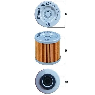 Image de MAHLE ORIGINAL OX 805 Filtre à huile Cartouche filtrante