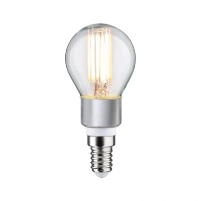 Image de Paulmann 28778 Lampe LED sphérique à filament dim to warm 5 watts gradable Ampoule Clair Lumière efficace dorée Blanc chaud 1800 3000 K E14