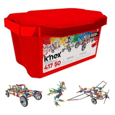 Image de K&#039;NEX 16511 Imagine Creation Zone 50 Model Building Set, 417 Piece Educational Learning Kit with Storage Tub, Engineering Construction Toys for Kids 5 +