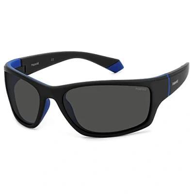 Image de Lunettes De Soleil Polaroid Pld 2135/s Col. D51/m9 Hommes Carré Noir / Bleu