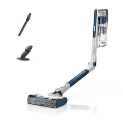 Image de Shark PowerPro Aspirateur sans fil, Technologie FloorDetect, Anti emmêlement, Système allergène, Léger, Flexible, Mode Portatif, 50 min d’autonomie, Bac à poussière XL, Bleu Métallisé IZ380EU