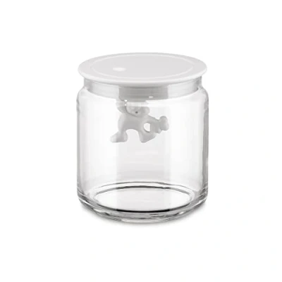 Image de Alessi Storage Jar Gianni A Little Man Holding On Tight 700 ml Wit