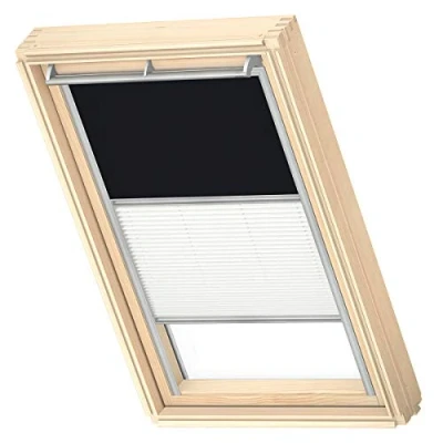 Image de VELUX Original Store Duo Occultant et Tamisant, Cadre Argenté, M04, M34, Noir