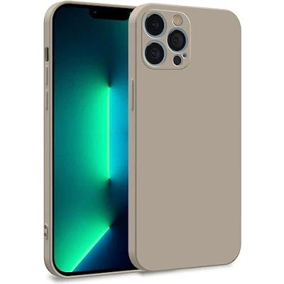 Image de MyGadget Coque Compatible avec Apple iPhone 13 Pro Max Case TPU Souple &amp; Soft Doublure Microfibre Cover Protection Extra Fine Légère Gris