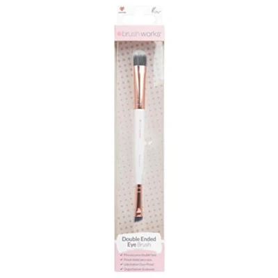Image de Brosse pour Les Yeux à Double Extrémité, Blanc/Or
