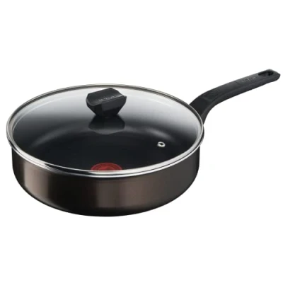 Image de Tefal Sauteuse 24 cm + couvercle, Tous feux sauf induction, Revêtement antiadhésif, Fabriqué en France, Easy Cook&amp;Clean B5543202, Nc