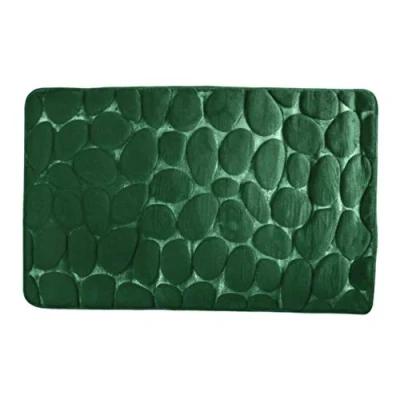 Image de MSV Tapis de Bain en Mousse avec Pierres 50 x 80 cm, Vert foncé, cm