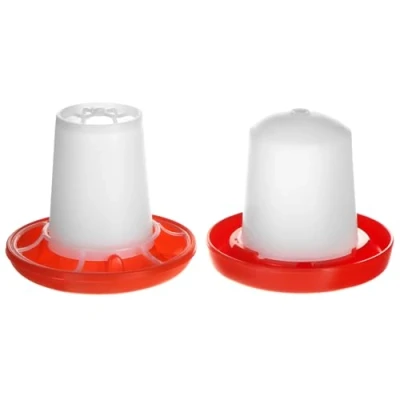 Image de QWORK® Kit de Mangeoire et d&#039;abreuvoir Automatique, 160g/160ml, pour Les Poulets Petites volailles Plastique Durable, Facile à Nettoyer