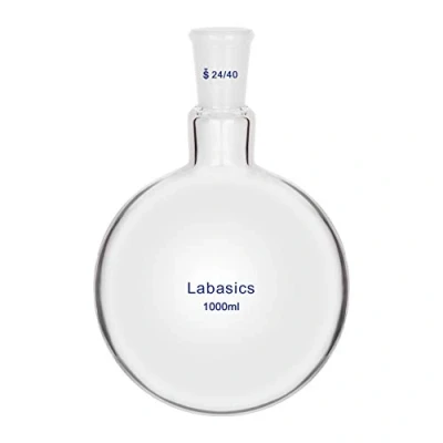 Image de Labasics Verre 1000ml RBF Fond Rond Ballon à Col Simple, Single Neck Round Bottom Flask avec Joint Extérieur Standard 24/40