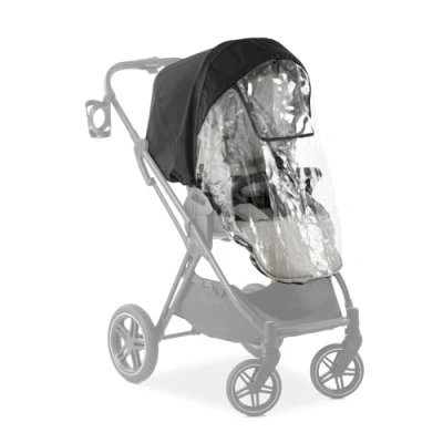 Image de Hauck Housse de pluie universelle pour poussette, transparente, s&#039;adapte à toutes les poussettes compactes, imperméable et durable, bordure réfléchissante