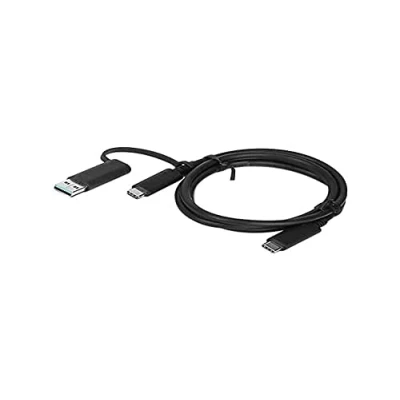 Image de Lenovo USB C HYBRIDE avec A, 4X90U90618, noir, 3 pieds