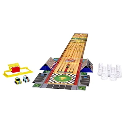 Image de little tikes premières Crazy Fast Set 1 ROWLIN&#039; Bowlin&#039; RACIN&#039; Contient 3 Jeux &amp; 2 Voitures à rétrofriction Parcourent 15 m Encourage l’Imagination Ans +, 660672EUC