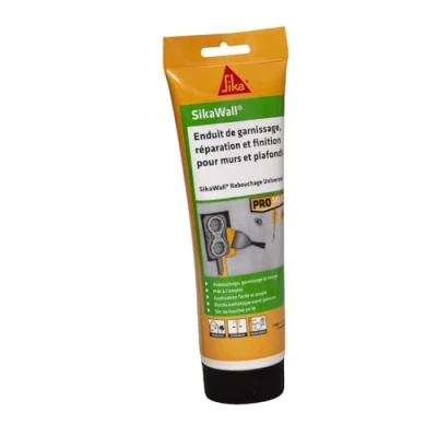 Image de SIKA Pâte à reboucher lissage et finition en tube SikaWall Enduit de Rebouchage Universel tout 1 Blanc Intérieur mur plafond Recouvrable Sec rapidement 425g (1 = 2m saignée)