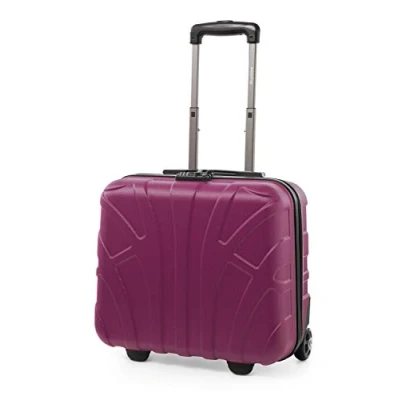 Image de Suitline Trolley Pilote Cabine, Valise Rigide avec Compartiment Ordinateur Portable, Argenté