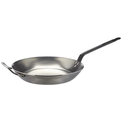 Image de De Buyer Poêle à frire &quot;Coupe Lyonnaise&quot; en acier CARBONE PLUS avec anse Diamètre 32 cm , Gris