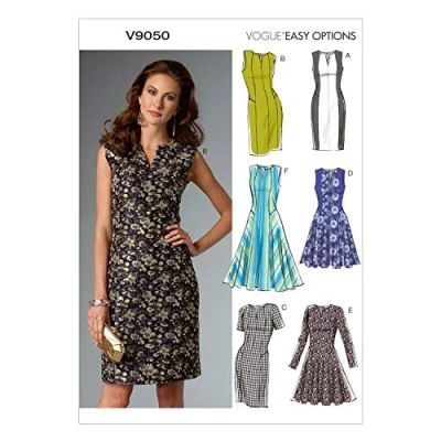Image de Vogue Patterns 9050 A5 Patrons de robes pour femme Multicolore Tailles 34 à 42