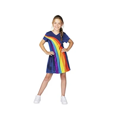 Image de Unbekannt MEK3B2000180 K3 Costume Robe 9/11 ans Bleu foncé avec arc en ciel, taille 152