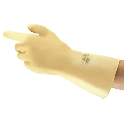 Image de Comasec &amp; souci industriel a13709501 Gants en caoutchouc, latex, poids plume Plus, g31h, liquide chimique et protection, Taille 9,5, naturel (Lot de 12)