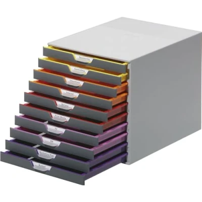 Image de DURABLE VARICOLOR® 10 Module de Classement Tiroirs Rangement pour Bureau Documents au Format A4+