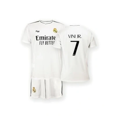 Image de Real Madrid Maillot et Pantalon Domicile Saison 24/25, Vini Jr., 8 Ans, Réplique Avec Licence Officielle