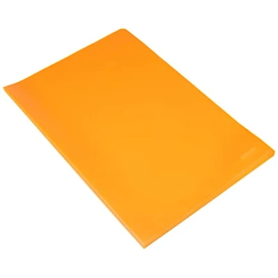 Image de Kangaro K34001 Lot de 10 porte documents A4 en polypropylène 120 microns Transparent Grainé Orange 31 x 21,6 0,4