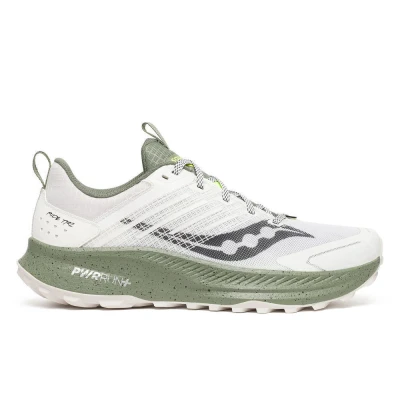 Image de Saucony RIDE TR2 Chaussures de running, Homme, Taille: 42, White/olivine Tissu / matière synthétique