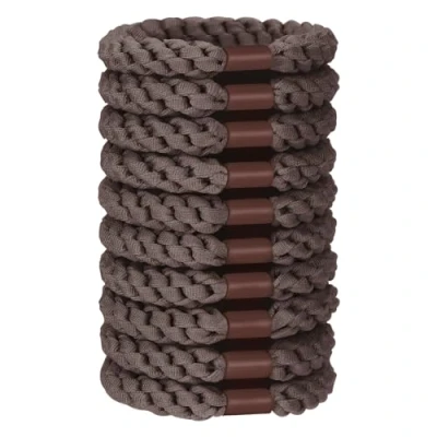 Image de JessLab Ensemble de 10 élastiques pour Cheveux, Doux et sans Dommage Femmes Attaches Queue Cheval Extensibles Accessoire Filles Dames, Café Foncé