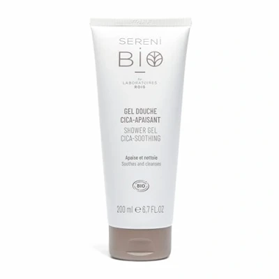Image de Séréni Bio Gel Douche Centella Asiatica Soin Corps Professionnel Certifié Végan et Équitable Apaise Nettoie Hydratant Peaux Ultra Sensibles 200ml