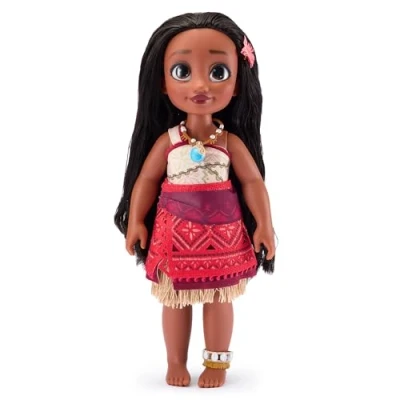 Image de Disney Store Official Poupée Vaiana avec Mini Brosse à Cheveux, 40,5 cm/16&quot;, Collection Once Upon a Story, partir de 3 Ans