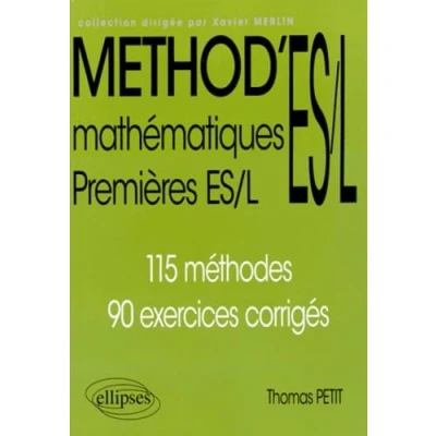 Image de Method&#039;ES/L Mathematiques Premieres Livre d’occasion Correct