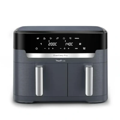 Image de Moulinex Dual Easy Fry XXL, Double friteuse à air 6 10personnes, Grand panier jusqu&#039;à 3kg, 7programmes prédéfinis, EZ942BF0