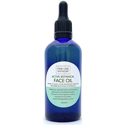 Image de 100% Naturel HUILE BOTANIQUE ACTIVE pour le VISAGE ROSE, SQUALANE, JOJOBA, MACADAMIA, TAMANU 100ml par Fine Line Apothecary. Anti âge, Régénérant, Hydratant. Unifie Teint, Éclaircit, Adoucit.