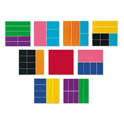 Image de Learning Resources Carrés de fractions Deluxe aux couleurs l&#039;arc en ciel