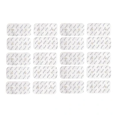 Image de 20 électrodes axion 10x5 cm Compatibles avec les électrostimulateurs COMPEX Patchs pour TENS et EMS réutilisables autocollants connecteur bouton 3,75 mm