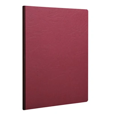 Image de Clairefontaine 791462C Collection Age Bag Un Carnet Cousu Dos Toilé Rouge A4 21x29,7 cm 192 Pages Lignées Papier Blanc 90 g Couverture Carte Lustrée Grain Cuir