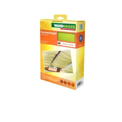 Image de Windhager Voile d&#039;ombrage Coulissante sur Câbles, Pare Soleil pour la Technique de Tension Corde, Protection Solaire Idéale Pergola Ou Véranda, 2, 7 x 1, 4 m, Vert Pomme, 10880