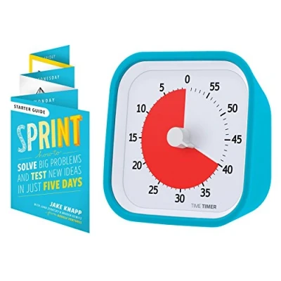 Image de Time Timer MOD Sprint Minuteur visuel de 60 minutes Pour l&#039;apprentissage en classe des enfants, l&#039;outil d&#039;école à la maison, l&#039;horloge bureau enseignants et les réunions (bleu ciel)