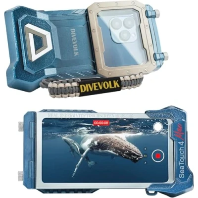 Image de DIVEVOLK Étui de téléphone plongée compatible avec iPhone 12/12 Pro/12 Pro Max/13/13 Pro/13 Max/14/14 Pro/14 Max/15/15 Pro/15 Max