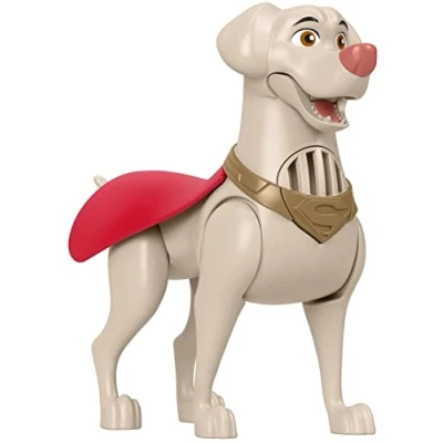 Image de DC Comics Krypto Super Chien Figurine articulée Aboyeur (15 cm), Jouet sonore, avec Plus de 10 aboiements et Sons, Enfant, Dès 3 Ans, HJF30