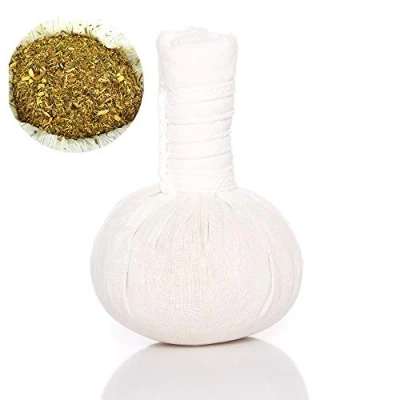 Image de Kitama Pochon d`herbes 150g herbes thaïlandaises originales Boule de compression originale aux pour massage et spa 10 pièces