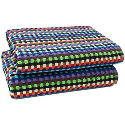 Image de ZOLLNER Set de 2 Serviettes Douche, 70x140 cm, Coton, 380g/m², coloré