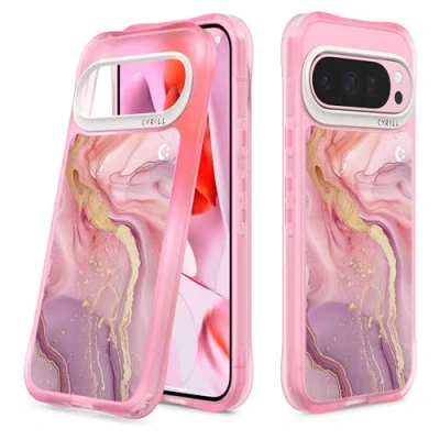 Image de CYRILL Spigen UltraSheer Coque Compatible avec Google Pixel 9/9 Pro (2024) Amethyst Marble