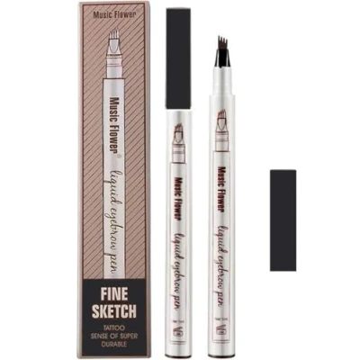 Image de 3D Tatouage Crayon à Sourcils avec 4 conseils Imperméable l&#039;eau &amp; Longue Durée Tattoo Brow d&#039;encre Croquis de Stylo Sourcil pour le Maquillage Naturel