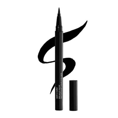Image de Wet n Wild Mega Last Breakup Proof Liquid Eyeliner, Stylo Eyeliner Noir, Waterproof, Séchage Rapide, Résistant aux Bavures, Tenue 16 Heures, Ultra Black