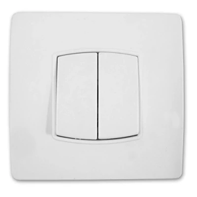 Image de Double va et vient borne auto vis + griffes Blanc Diwone