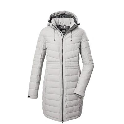 Image de killtec Femme Manteau matelassé/fonctionnel en aspect duvet avec capuche amovible KOW 96 WMN QLTD CT, cloud grey, 48, 41812 000