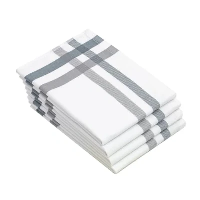 Image de ZOLLNER Lot de 4 torchons en coton 50x70 cm extrêmement absorbants et robustes lavables jusqu&#039;à 60C qualité gastronomique certifiés Oeko Tex®